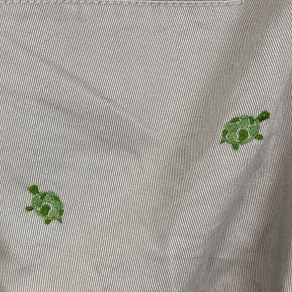 J.Crew Women’s Cropped Wide Leg Chino's Embroidered Turtles Size 8 - Picture 9 of 10